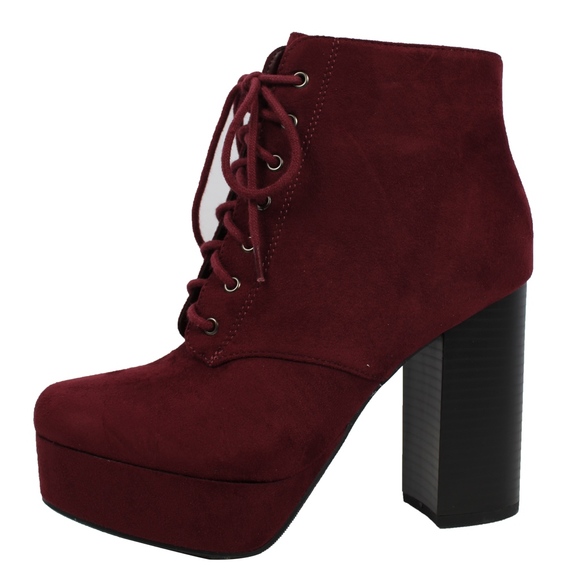Vino Lace Up Platform Chunky Block Heel Boot - Picture 2 of 6